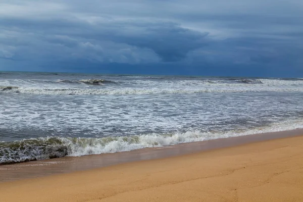 Пустой Пляж Возле Города Фигуэда Фош Португалия — стоковое фото