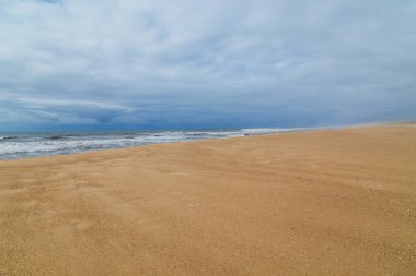 Figueira da Foz, Portekiz yakınlarındaki güzel boş sahil.
