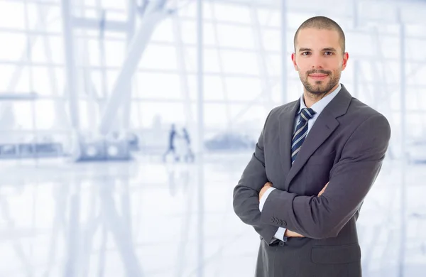 Glücklicher Geschäftsmann Porträt Büro — Stockfoto