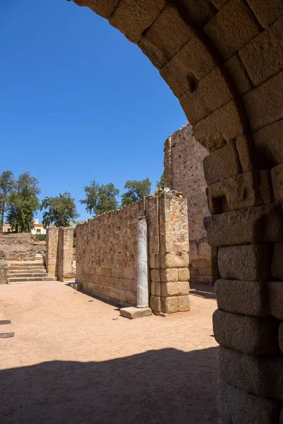 Amphithéâtre Romain Sur Immense Site Archéologique Mérida Fondée Par Rome — Photo