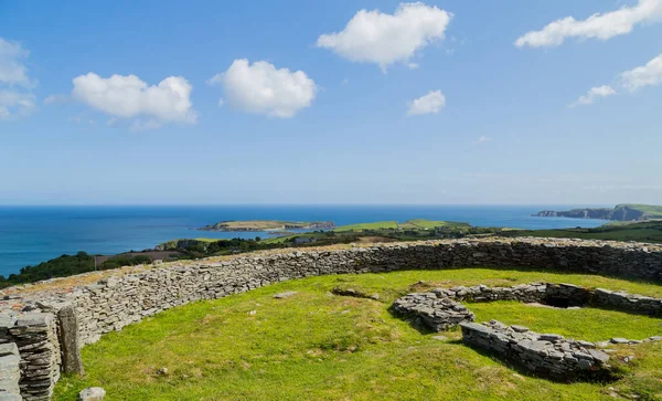Okrągły Fort Kamienny Wzgórzu Knockdrum County Cork Irlandia — Zdjęcie stockowe