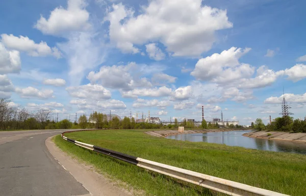 Озеро Городе Припят Украине Озеро Полное Опасных Радиоактивных Отходов После — стоковое фото