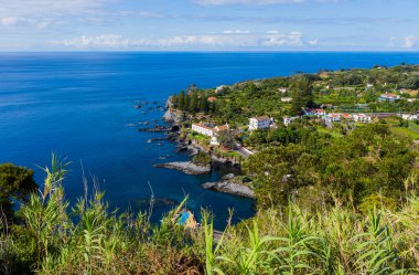 Sao Miguel adasındaki Pisao bakış açısı, Azores. Portekiz