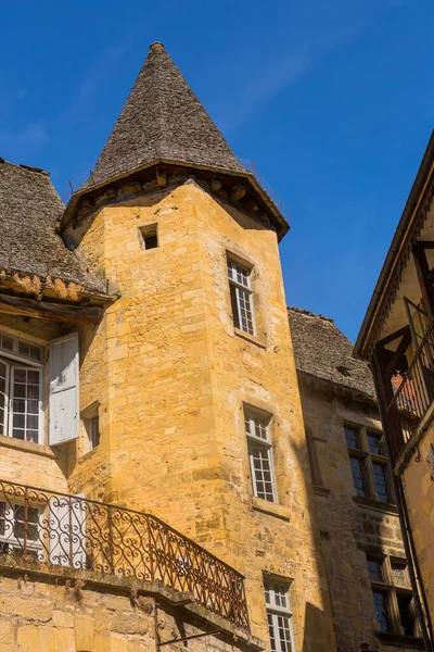 Sarlat Caneda Frankreich Häuser Zentrum Der Mittelalterlichen Altstadt Von Sarlat — Stockfoto