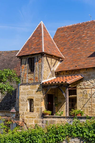 Történelmi Házak Sarlat Caneda Dordogne Megye Aquitaine Franciaország — Stock Fotó