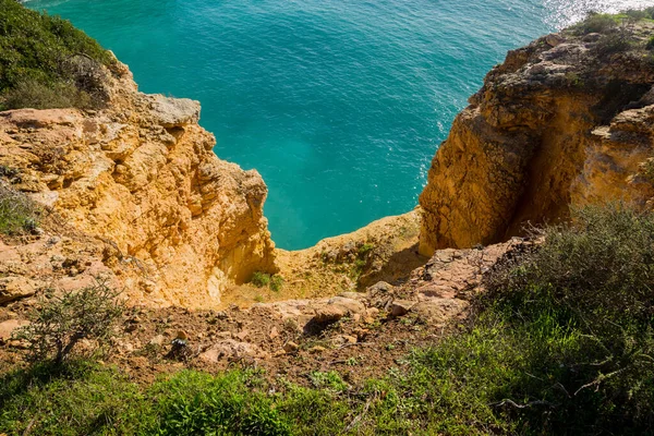 Falésias Costeiras Algarve Lagoa Portugal — Fotografia de Stock