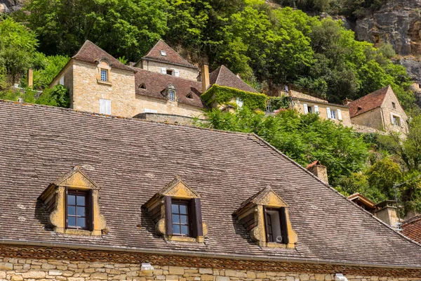 Malownicza Wioska Roque Gageac Nad Rzeką Dordogne Francja — Zdjęcie stockowe