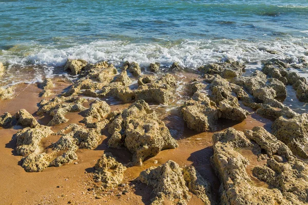 Belle Plage Près Portimao Algarve Portugal — Photo