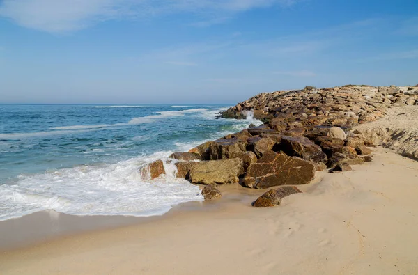 ชายหาดท างเปล สวยงาม ใกล บอเวนโร โปรต เกส — ภาพถ่ายสต็อก