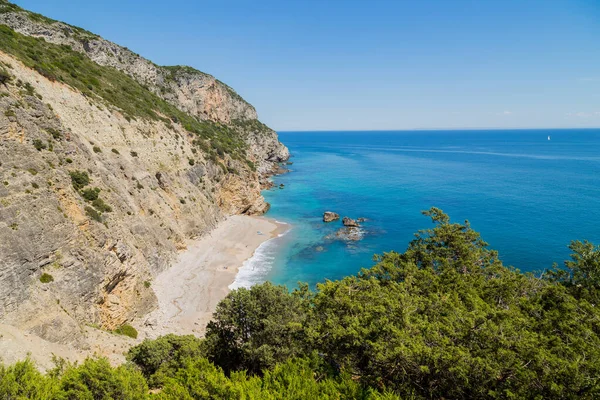 Spiaggia Paradisiaca Nel Parco Naturale Arrabida Sesimbra Portogallo — Foto Stock