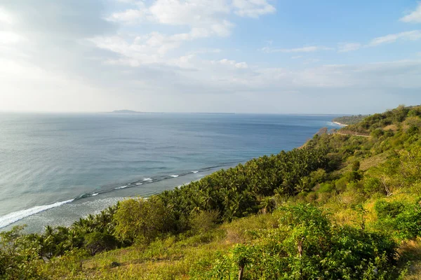 Bellissimo Paesaggio Della Spiaggia Senggigi Isola Lombok Scenografica Destinazione Turistica — Foto Stock