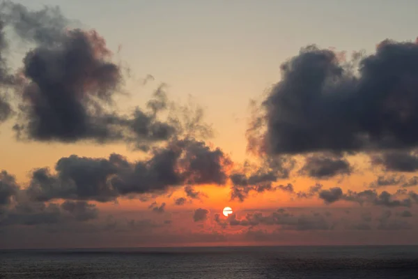 Beautiful Sunset Santa Cruz Das Flores Flores Island Azores Portugal — Stock Photo, Image