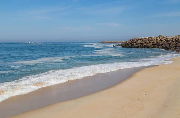 Bella Spiaggia Vuota Vicino Aveiro Portogallo — Foto Stock