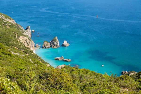 Pobřeží Přírodního Parku Arrabida Sesimbře Portugalsko — Stock fotografie