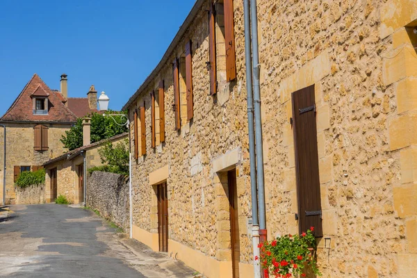 Domme Frankrijk Oude Huizen Van Middeleeuwse Stad Domme Dordogne Frankrijk — Stockfoto