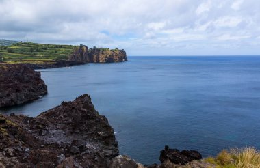 Fil Kayası. Fotoğraf güzel ada S. Miguel, Azores, Portekiz 'de çekildi..