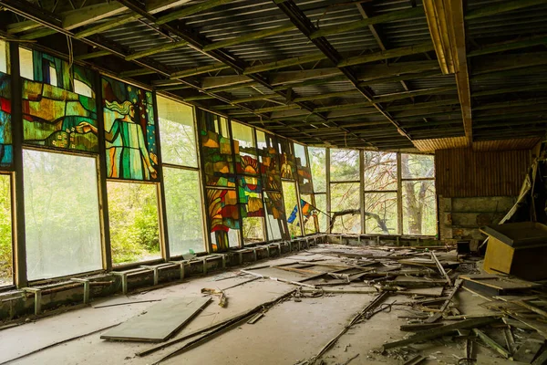 Tjernobylområdet Kyrkan Staden Pripyat Ukraina Exklusionszon — Stockfoto