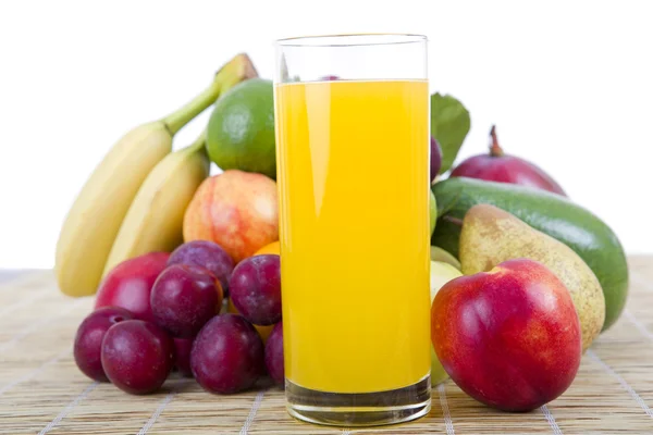 Frutta e succo di frutta — Foto Stock