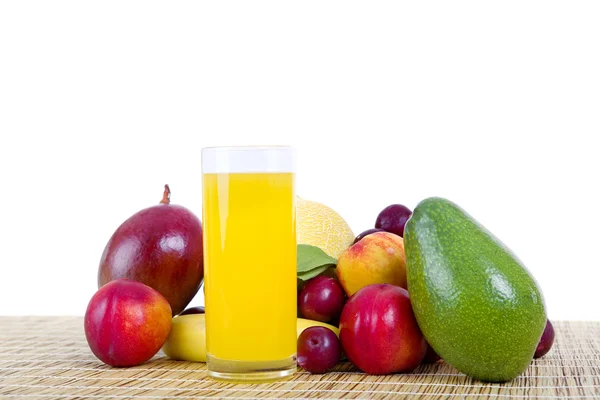 Frutta e succo di frutta — Foto Stock