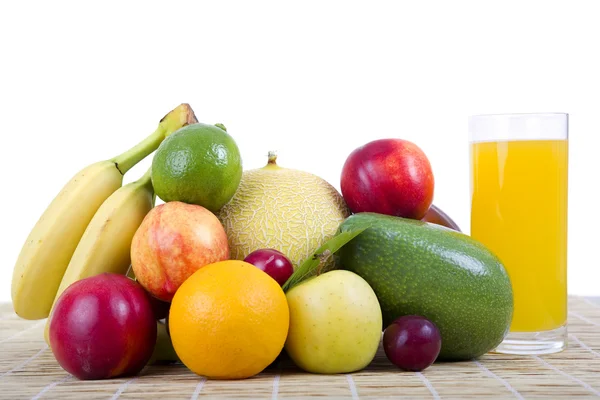 Frutta e succo di frutta — Foto Stock