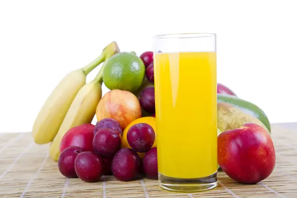 Frukt och juice — Stockfoto