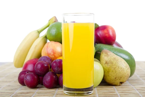 Frutta e succo di frutta — Foto Stock