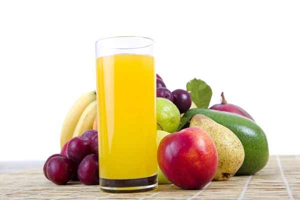 Frutta e succo di frutta — Foto Stock