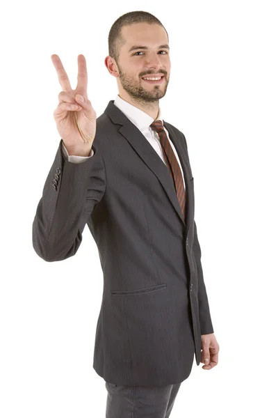 Бизнесмен поднимает большой палец — стоковое фото