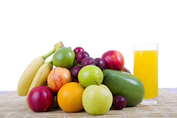 Frukt och juice — Stockfoto