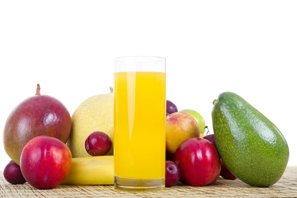 Frutta e succo di frutta — Foto Stock