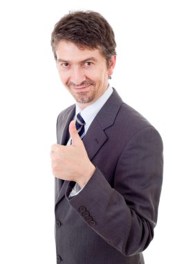 işadamı başparmak yukarı