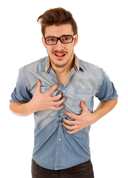 Біль у грудях — стокове фото