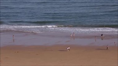 Praia da Rocha 'nın sahil manzarası çok güzel. Portimao şehri, Portekiz