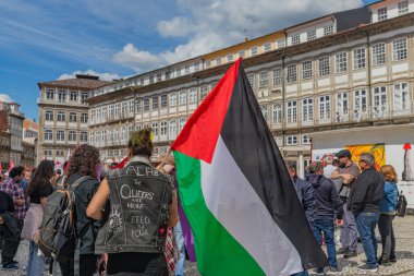 Guimaraes, Portekiz: Portekiz 'de 1 Mayıs, İşçi Bayramı, Guimaraes, Portekiz' de Kutlama ve Protesto