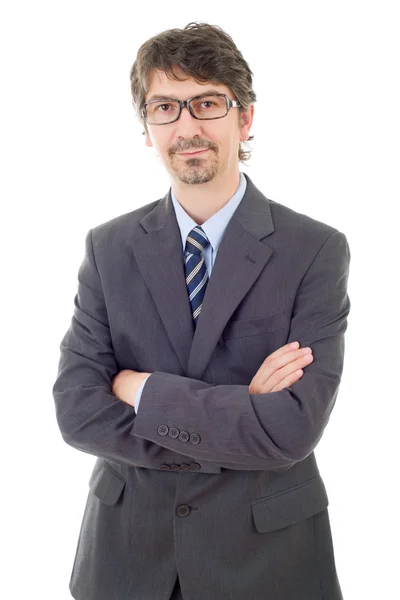 Hombre de negocios retrato aislado en blanco —  Fotos de Stock