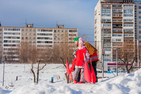 Perm, Rusko - 13. března 2016: Děti účastnit konkurenci. — Stock fotografie