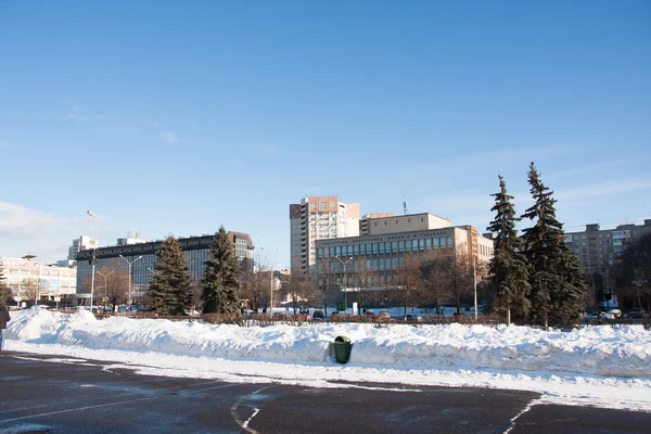 Perm, Rusya - 13 Mart 2016: Şehir kış manzarası