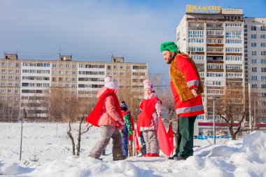 Perm, Rusya Federasyonu - 13 Mart 2016: Çocuk competiti içinde katılmak