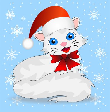 bir Noel kap de mutlu kedi