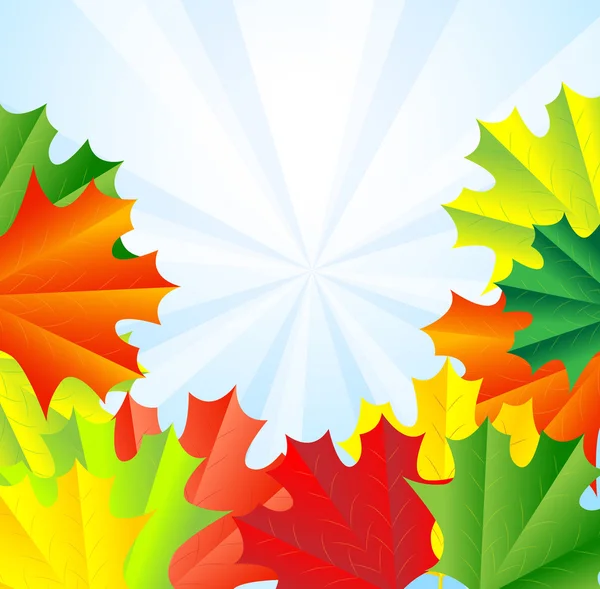 Fond pour un dessin avec les feuilles d'automne de l'érable — Image vectorielle