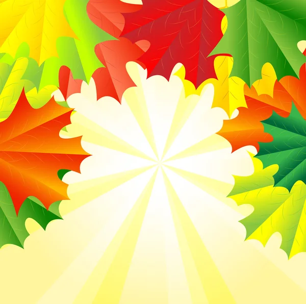Fond pour un dessin avec les feuilles d'automne de l'érable — Image vectorielle