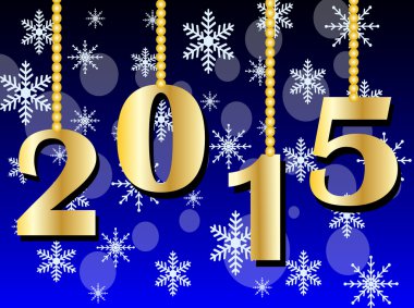 numaraları Noel arka plan üzerinde 2015 yılı