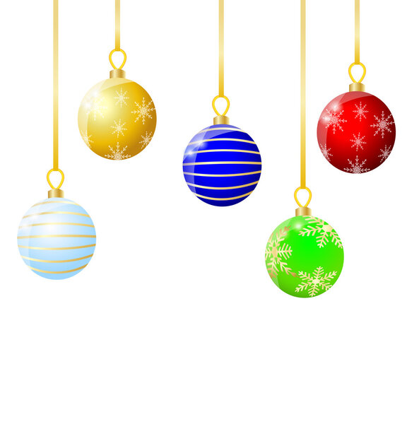 festive christmas background with balls