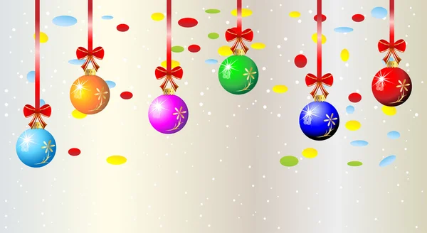 Festlig julebakgrunn med baller – stockvektor