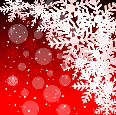 kar taneleri ile neşeli Noel arka plan