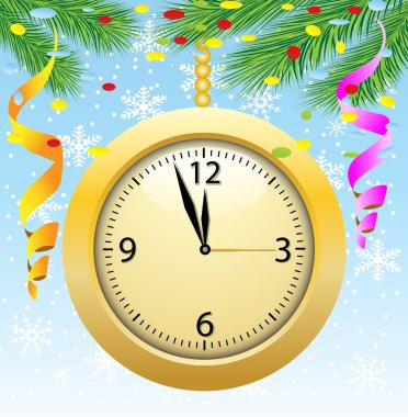 Saat yeşil dallar ve Serpantinli ile