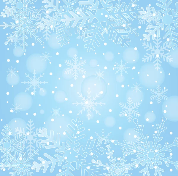Kar taneleri ile neşeli Noel arka plan — Stok Vektör