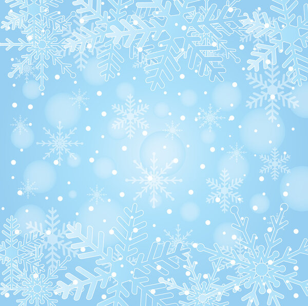 festive christmas background with snowflakes