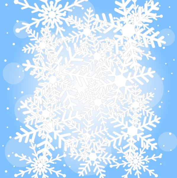 Festlig jul bakgrund med snöflingor — Stock vektor