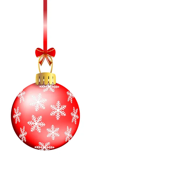 Festive christmas background with ball — Stock Vector